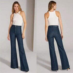 Favorite Daughter Valentina Super High Rise Flare in Pepper Size 27 NWOT
